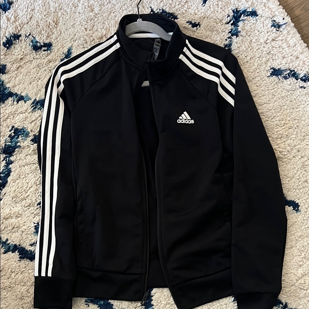 Adidas Black Jacket with White Accents
